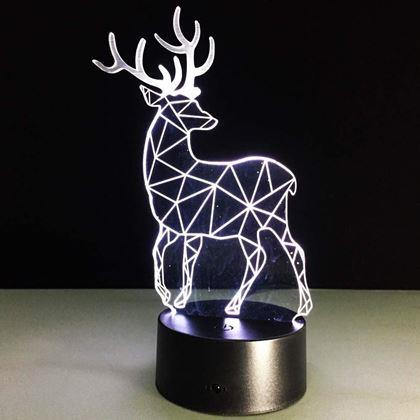 Obrázok z Lampa s 3D ilúziou  -  jeleň