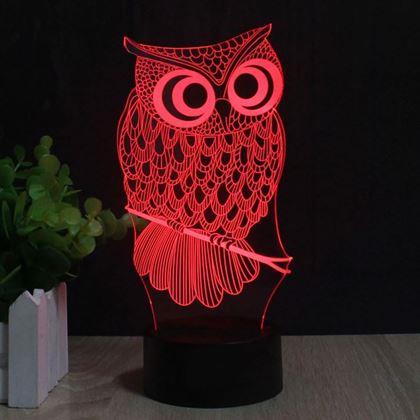 Obrázok z Lampa s 3D ilúziou  -  sova