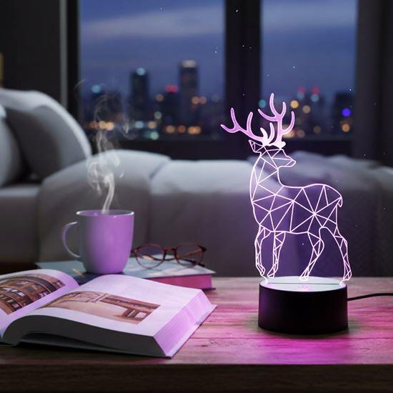 Obrázok z Lampa s 3D ilúziou  -  jeleň