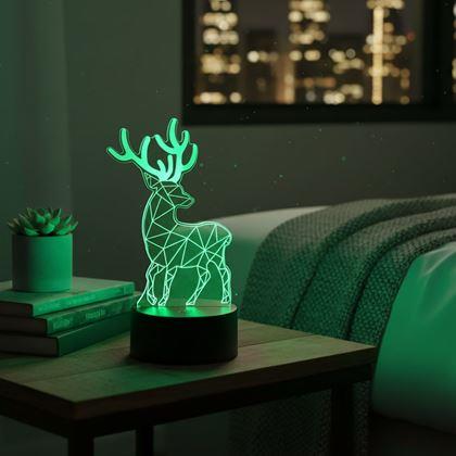 Obrázok z Lampa s 3D ilúziou  -  jeleň