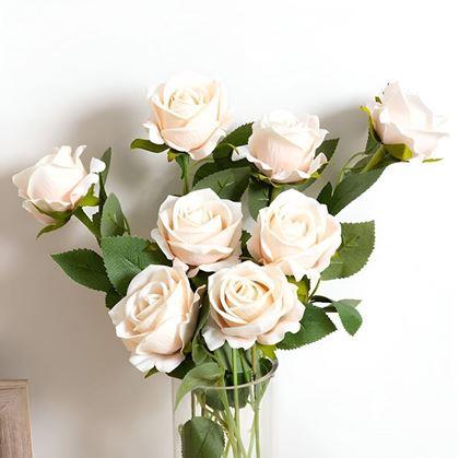 Obrázok z Umelá ruža  -  béžová