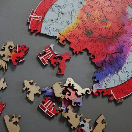 Obrázok z Drevené zvieracia puzzle - vlk