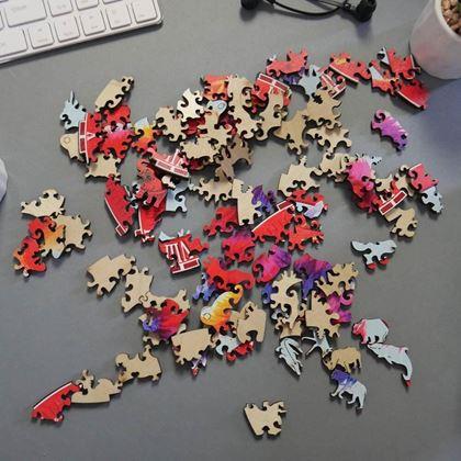Obrázok z Drevené zvieracia puzzle - vlk