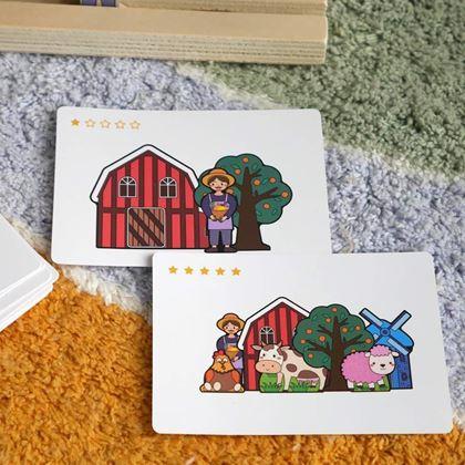 Obrázok z Drevená priestorová skladačka  -  farma