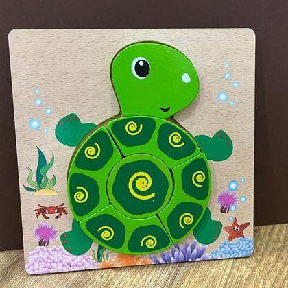 Obrázok z Drevené puzzle pre najmenších  -  korytnačka