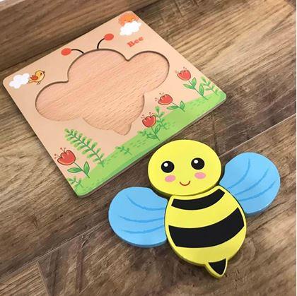 Obrázok z Drevené puzzle pre najmenších  -  včielka