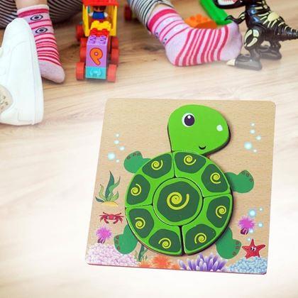 Obrázok z Drevené puzzle pre najmenších  -  korytnačka