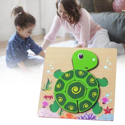 Obrázok z Drevené puzzle pre najmenších  -  korytnačka