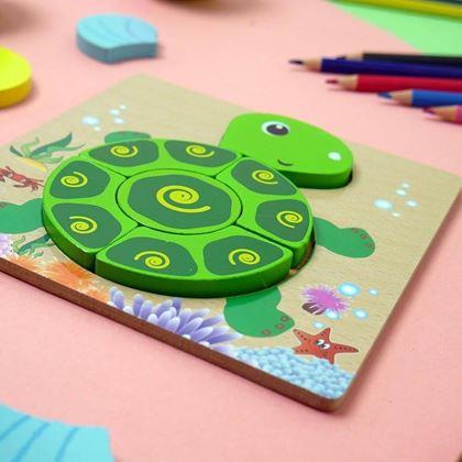 Obrázok z Drevené puzzle pre najmenších  -  korytnačka