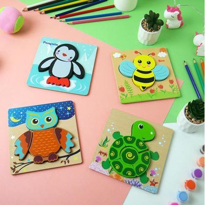 Obrázok z Drevené puzzle pre najmenších  -  včielka