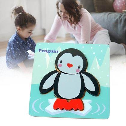 Obrázok z Drevené puzzle pre najmenších  -  tučniak