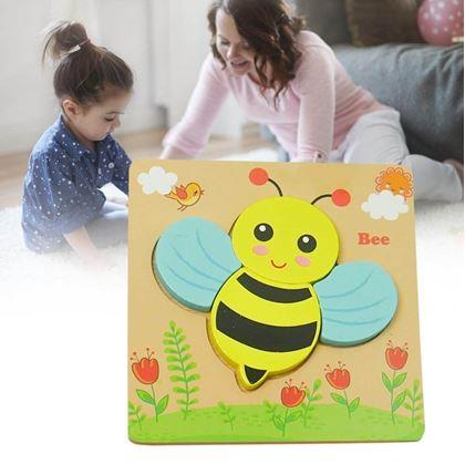 Obrázok z Drevené puzzle pre najmenších  -  včielka
