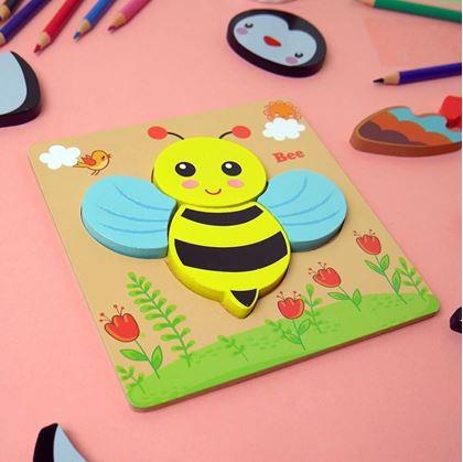 Obrázok z Drevené puzzle pre najmenších  -  včielka