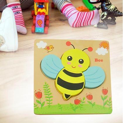 Obrázok z Drevené puzzle pre najmenších  -  včielka