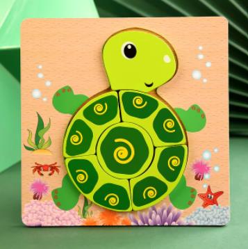 Obrázok z Drevené puzzle pre najmenších  -  korytnačka