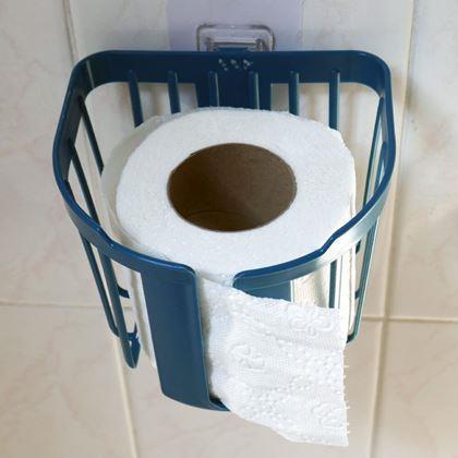 Obrázok z Nalepovací košík na stenu  -  modrý