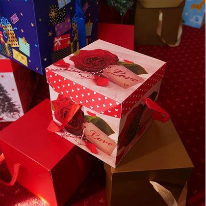 Obrázok z Darčeková krabička 15 cm  - valentínska ruža