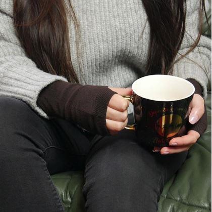 Obrázok z Hrejivé návleky na ruky - hnedé