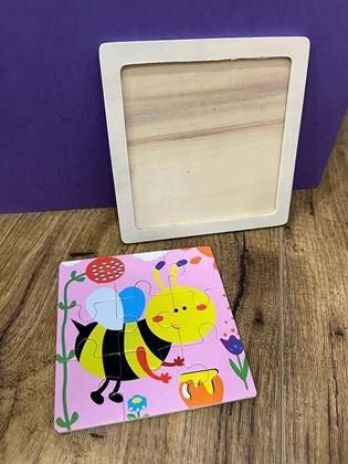 Obrázok z Drevené puzzle pre deti - včielka