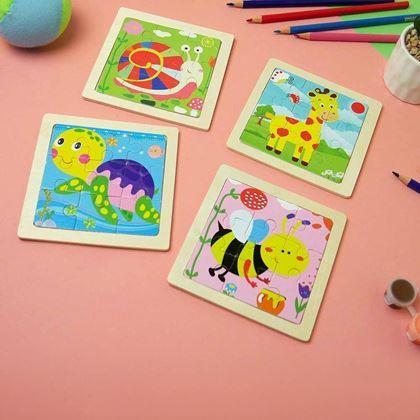 Obrázok z Drevené puzzle pre deti - včielka