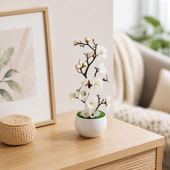 Obrázok z Umelá sakura v kvetináči - 30 cm