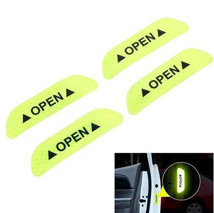 Obrázok z Reflexné samolepky na auto 4 ks  -  žlté