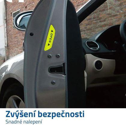 Obrázok z Reflexné samolepky na auto 4 ks  -  žlté