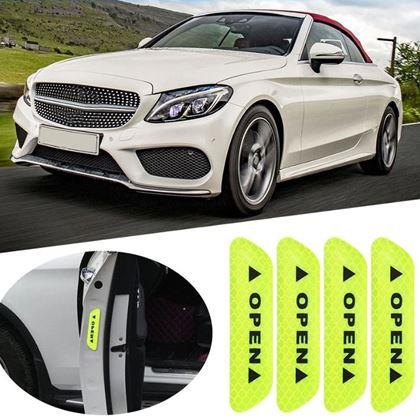 Obrázok z Reflexné samolepky na auto 4 ks  -  žlté