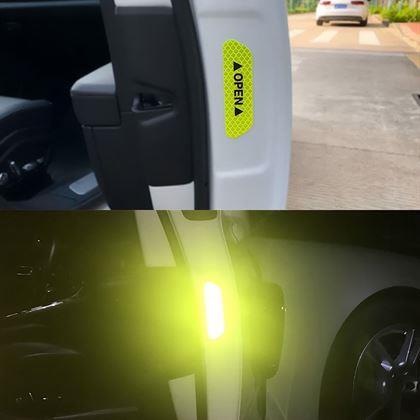 Obrázok z Reflexné samolepky na auto 4 ks  -  žlté