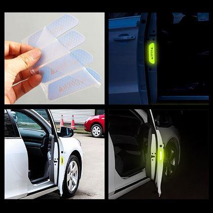 Obrázok z Reflexné samolepky na auto 4 ks  -  žlté