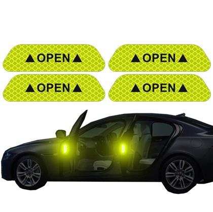 Obrázok z Reflexné samolepky na auto 4 ks  -  žlté