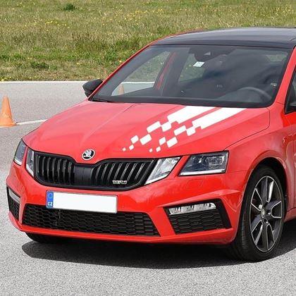 Obrázok z Samolepka na auto  -  pruhy prerušované biele