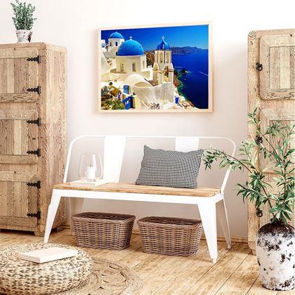 Obrázok z Diamantové maľovanie s rámom  -  Santorini