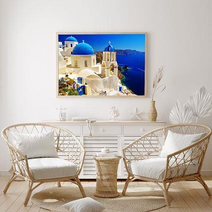 Obrázok z Diamantové maľovanie s rámom  -  Santorini