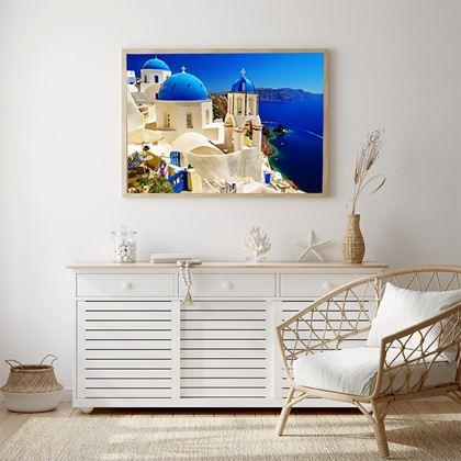 Obrázok z Diamantové maľovanie s rámom  -  Santorini