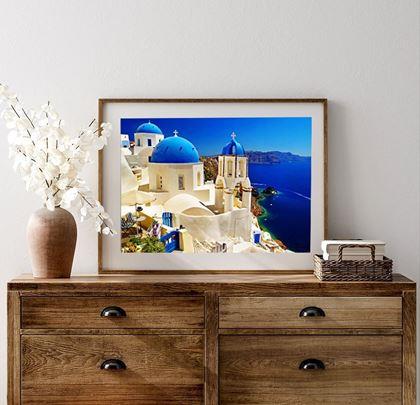 Obrázok z Diamantové maľovanie s rámom  -  Santorini