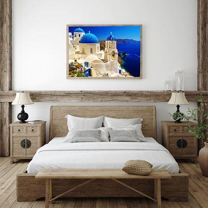 Obrázok z Diamantové maľovanie s rámom  -  Santorini