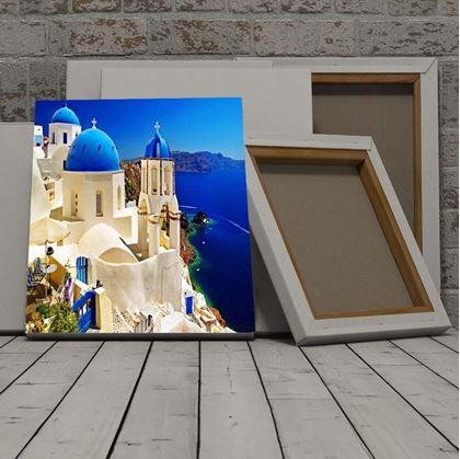 Obrázok z Diamantové maľovanie s rámom  -  Santorini