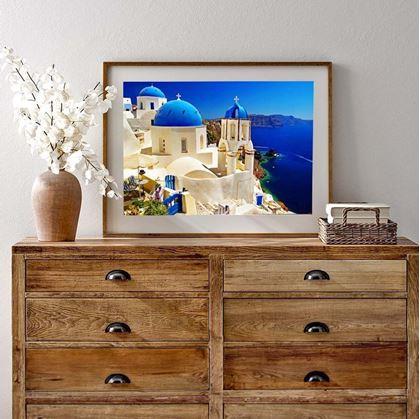 Obrázok z Diamantové maľovanie s rámom  -  Santorini