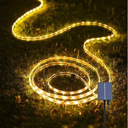 Obrázok z Solárna LED páska 3 m  -  teplá biela