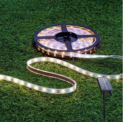 Obrázok z Solárna LED páska 3 m  -  teplá biela