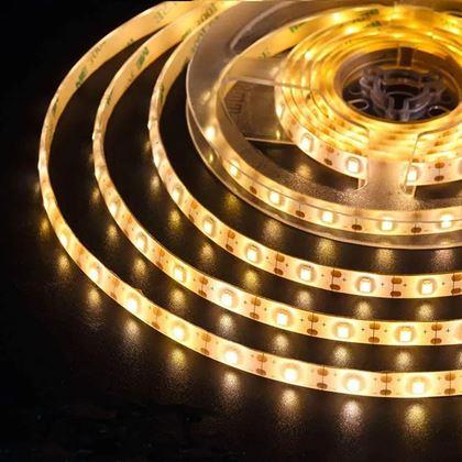 Obrázok z Solárna LED páska 5 m  -  teplá biela