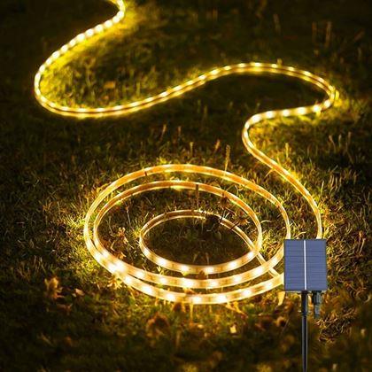 Obrázok z Solárna LED páska 5 m  -  teplá biela