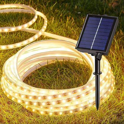 Obrázok z Solárna LED páska 5 m  -  teplá biela