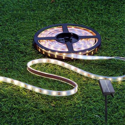 Obrázok z Solárna LED páska 5 m  -  teplá biela