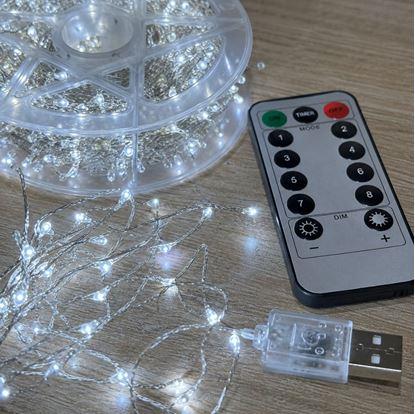 Obrázok Vianočný LED reťaz 20 m s diaľkovým ovládaním