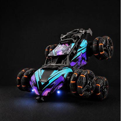 Obrázok RC športové transformujúce auto na diaľkové ovládanie – 360° rotácia, LED a dymové efekty