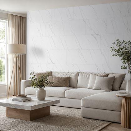 Obrázok z Samolepiaci obklad 60x30 cm - biely mramor