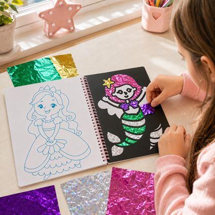 Obrázok z Kreatívny zošit trblietavé omaľovánky - princezná