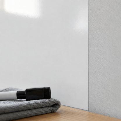 Obrázok Biela popisovacia a nalepovacia tabuľa/fólia s handričkou a fixkou, 200x45 cm
